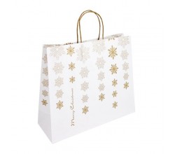 Vánoční taška bílá Kristal 36x12x30