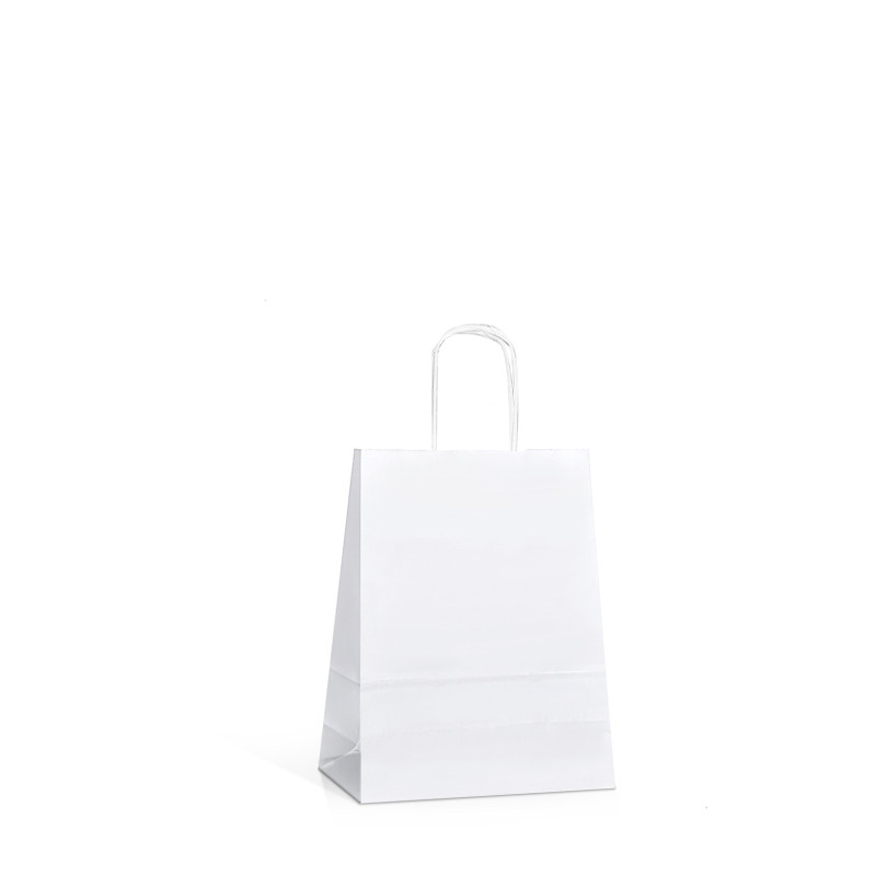 Papírová taška bílá Twister 14x8x21