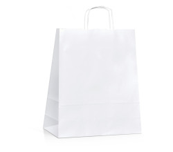 Papírová taška bílá ExtraTWIST 32x14x42