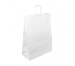 Papírová taška bílá Extratwist 32x12x40