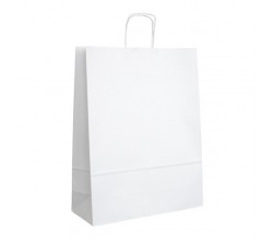 Papírová taška bílá ExtraTWIST 32x12x41