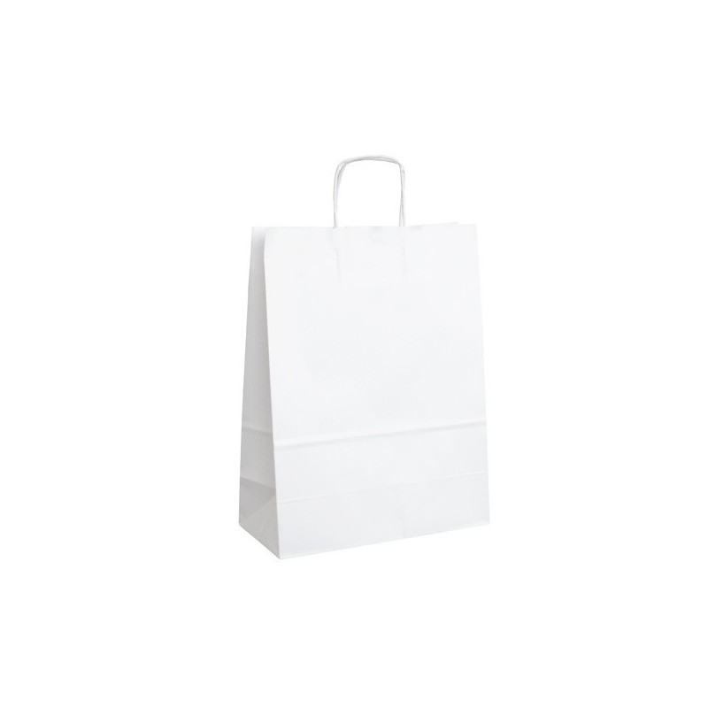 Papírová taška bílá ExtraTWIST 26x12x34