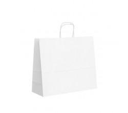 Papírová taška bílá ExtraTWIST 34x12x29