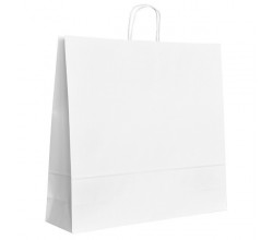 Papírová taška bílá ExtraTWIST 54x15x49