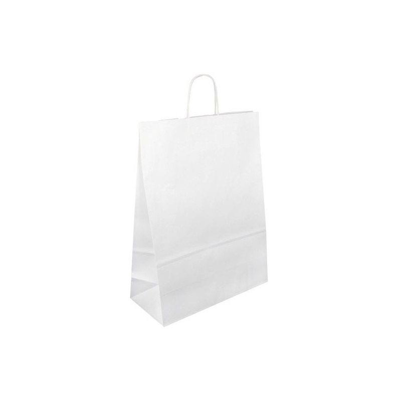 Papírová taška bílá Totwist 32x14x42