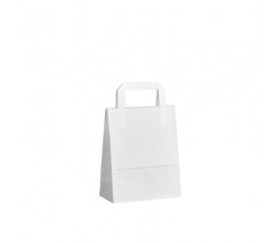 Papírová taška bílá Topcraft 18x8x22