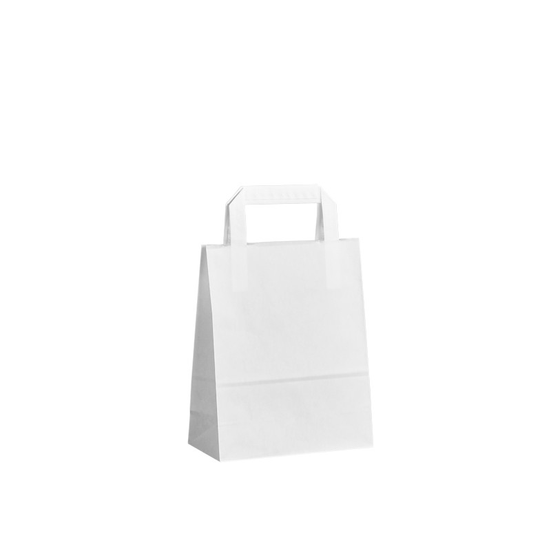 Papírová taška bílá Krafter 18x9x22