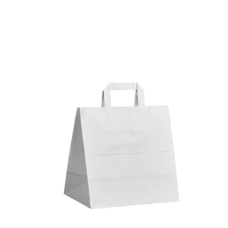 Papírová taška bílá Takeaway 26x17x24