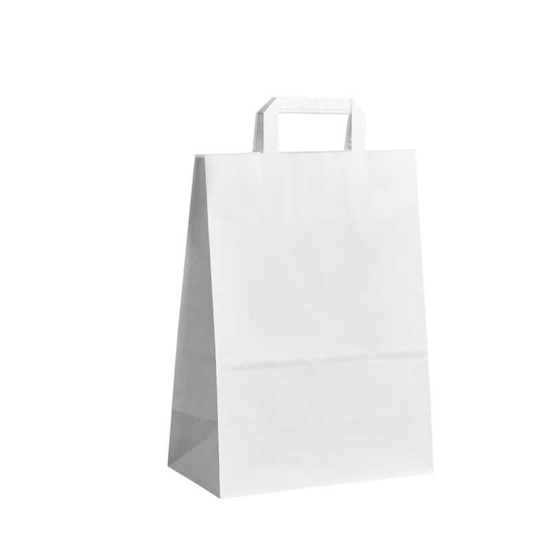 Papírová taška bílá Topcraft 26x14x36