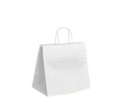 Papírová taška bílá Twister 26x17x25