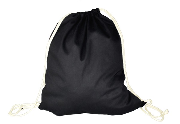 černý bavlněný batoh