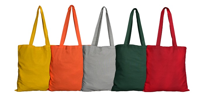 barevné bavlněné tašky